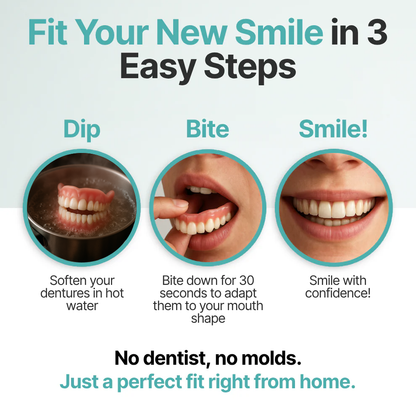 ⚡🏆Ends Today: 70% OFF!🦷DarkFairy™ Custom-Fit Full Functional Dentures Make you more confident